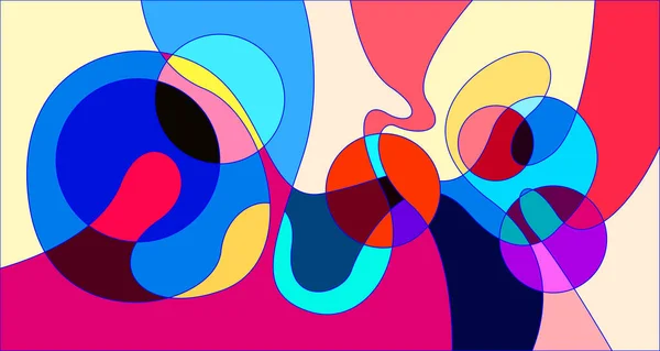 Vecteur Coloré Abstrait Psychédélique Liquide Fluide Motif Fond — Image vectorielle
