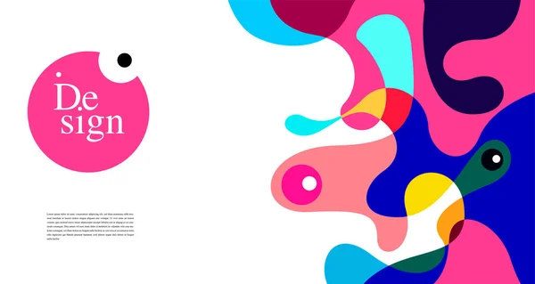 Färgglada Abstrakt Banner Mall Med Dummy Text För Webbdesign Landning — Stock vektor