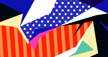 Soyut sıvı şekil. Dinamik ve geometrik tasarım. Geometrik çizgiler, noktalar, batik Endonezya desenli izole eğimli dalgalar. Vektör illüstrasyon tasarımı