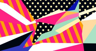 Soyut sıvı şekil. Dinamik ve geometrik tasarım. Geometrik çizgiler, noktalar, batik Endonezya desenli izole eğimli dalgalar. Vektör illüstrasyon tasarımı