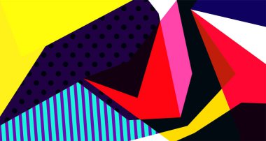 Soyut sıvı şekil. Dinamik ve geometrik tasarım. Geometrik çizgiler, noktalar, batik Endonezya desenli izole eğimli dalgalar. Vektör illüstrasyon tasarımı