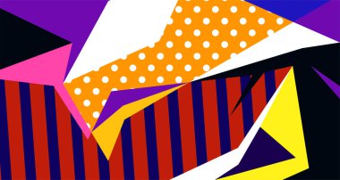 Soyut sıvı şekil. Dinamik ve geometrik tasarım. Geometrik çizgiler, noktalar, batik Endonezya desenli izole eğimli dalgalar. Vektör illüstrasyon tasarımı