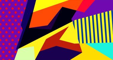 Soyut sıvı şekil. Dinamik ve geometrik tasarım. Geometrik çizgiler, noktalar, batik Endonezya desenli izole eğimli dalgalar. Vektör illüstrasyon tasarımı