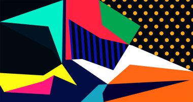 Soyut sıvı şekil. Dinamik ve geometrik tasarım. Geometrik çizgiler, noktalar, batik Endonezya desenli izole eğimli dalgalar. Vektör illüstrasyon tasarımı