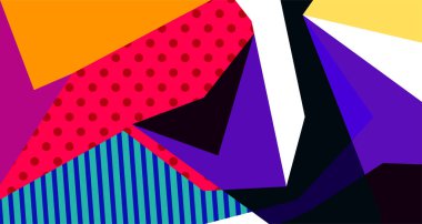 Soyut sıvı şekil. Dinamik ve geometrik tasarım. Geometrik çizgiler, noktalar, batik Endonezya desenli izole eğimli dalgalar. Vektör illüstrasyon tasarımı