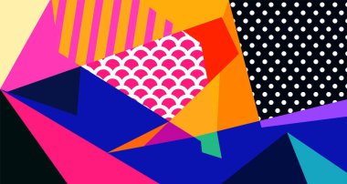 Soyut sıvı şekil. Dinamik ve geometrik tasarım. Geometrik çizgiler, noktalar, batik Endonezya desenli izole eğimli dalgalar. Vektör illüstrasyon tasarımı