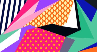 Soyut sıvı şekil. Dinamik ve geometrik tasarım. Geometrik çizgiler, noktalar, batik Endonezya desenli izole eğimli dalgalar. Vektör illüstrasyon tasarımı