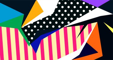 Soyut sıvı şekil. Dinamik ve geometrik tasarım. Geometrik çizgiler, noktalar, batik Endonezya desenli izole eğimli dalgalar. Vektör illüstrasyon tasarımı