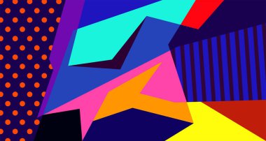 Soyut sıvı şekil. Dinamik ve geometrik tasarım. Geometrik çizgiler, noktalar, batik Endonezya desenli izole eğimli dalgalar. Vektör illüstrasyon tasarımı