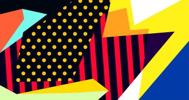 Soyut sıvı şekil. Dinamik ve geometrik tasarım. Geometrik çizgiler, noktalar, batik Endonezya desenli izole eğimli dalgalar. Vektör illüstrasyon tasarımı