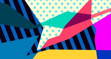 Soyut sıvı şekil. Dinamik ve geometrik tasarım. Geometrik çizgiler, noktalar, batik Endonezya desenli izole eğimli dalgalar. Vektör illüstrasyon tasarımı