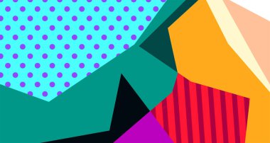 Soyut sıvı şekil. Dinamik ve geometrik tasarım. Geometrik çizgiler, noktalar, batik Endonezya desenli izole eğimli dalgalar. Vektör illüstrasyon tasarımı