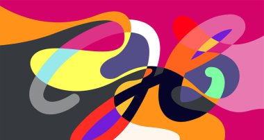 Vektör renkli soyut psikedelik sıvı ve akışkan arka plan tasarımı