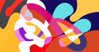 Vektör renkli soyut psikedelik sıvı ve akışkan arka plan tasarımı