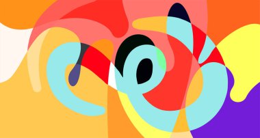 Vektör renkli soyut psikedelik sıvı ve akışkan arka plan tasarımı