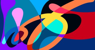 Vektör renkli soyut psikedelik sıvı ve akışkan arka plan tasarımı