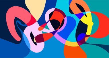 Vektör renkli soyut psikedelik sıvı ve akışkan arka plan tasarımı