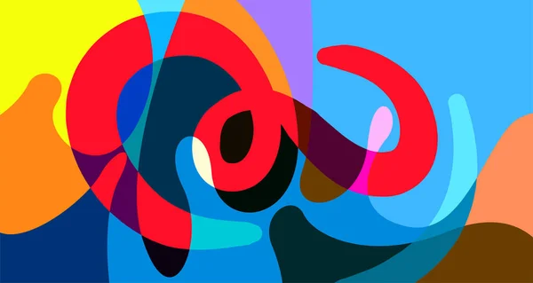Vetor Colorido Abstrato Psicadélico Líquido Fluido Design Padrão Fundo — Vetor de Stock