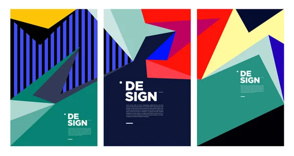 Kleurrijke Abstracte Banner Sjabloon Met Dummy Tekst Voor Webdesign Landingspagina — Stockvector