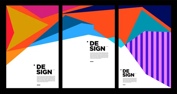 Modèle Abstrait Coloré Bannière Avec Texte Factice Pour Conception Web — Image vectorielle