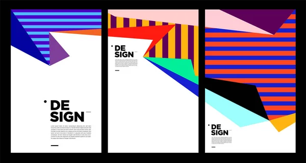 Modèle Abstrait Coloré Bannière Avec Texte Factice Pour Conception Web — Image vectorielle