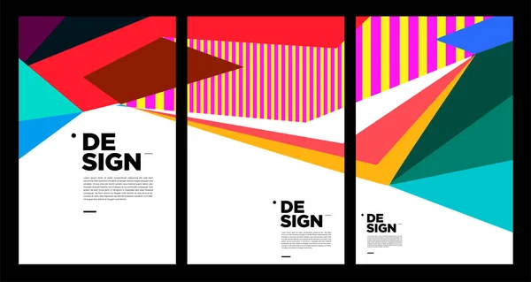 Plantilla Banner Abstracta Colorida Con Texto Ficticio Para Diseño Web — Archivo Imágenes Vectoriales