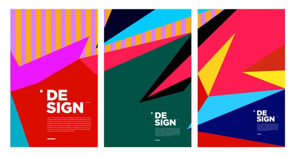 Plantilla Banner Abstracta Colorida Con Texto Ficticio Para Diseño Web — Archivo Imágenes Vectoriales