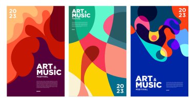 Yaz Renkli Sanat ve Müzik Festivali Posteri ve Kapak Şablonu 2023