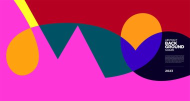 Vector colorful abstract geometric fluid background for banner 2023 design