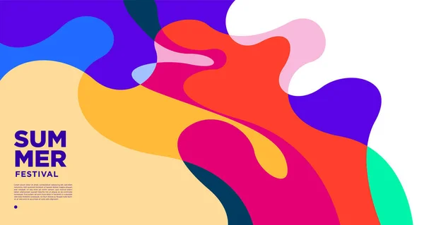 Vector Colorido Fondo Abstracto Fluido Para Diseño Banner Verano — Archivo Imágenes Vectoriales