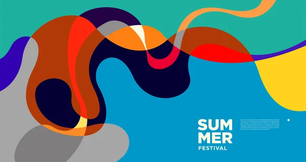 stock vector Vector colorful fluid abstract background for summer banner design