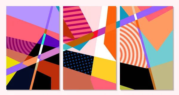 Fundo Abstrato Geométrico Colorido Vetorial Para Design Banner Verão — Vetor de Stock