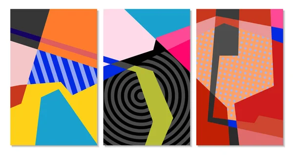 Fond Abstrait Géométrique Vectoriel Coloré Pour Conception Bannière Été — Image vectorielle