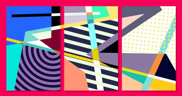 Vector Fondo Abstracto Geométrico Colorido Para Diseño Banner Verano — Vector de stock