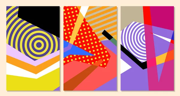 Vektor Bunte Geometrische Abstrakte Hintergrund Für Sommer Banner Design — Stockvektor