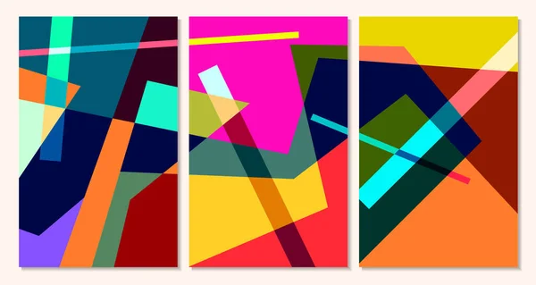 Fond Abstrait Géométrique Vectoriel Coloré Pour Conception Bannière Été — Image vectorielle