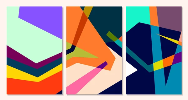 夏のバナーデザインのためのベクトルカラフルな幾何学的抽象的な背景 — ストックベクタ