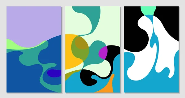 夏季横幅设计模板的矢量彩色流体抽象背景 — 图库矢量图片