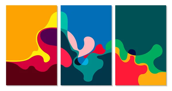 Fond Abstrait Fluide Coloré Vectoriel Pour Modèle Conception Bannière Été — Image vectorielle