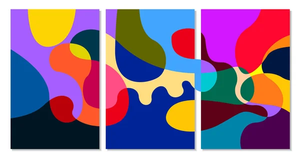 夏季横幅设计模板的矢量彩色流体抽象背景 — 图库矢量图片
