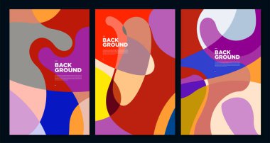 Sancak tasarımı şablonu için vektör çizimi renkli sıvı ve sıvı soyut