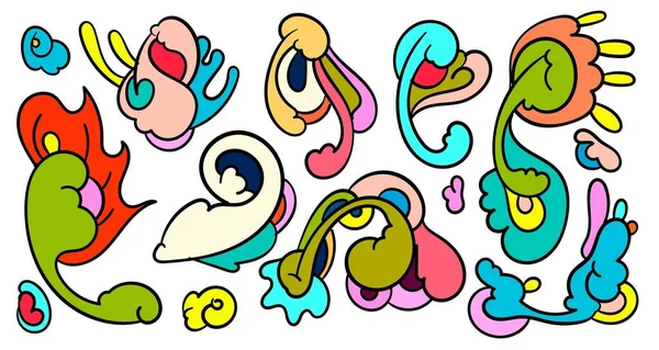 Ornement Abstrait Doodle Indonésie Design Contemporain Motif Batik Vectoriel Illustration — Image vectorielle