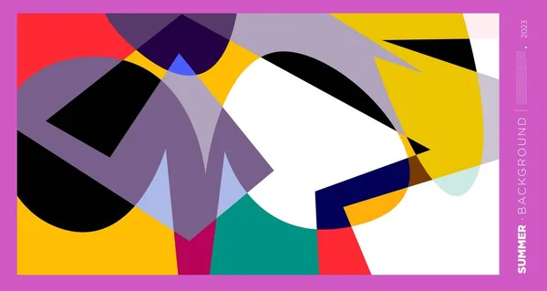 Vector Abstracto Colorido Dinámico Patrón Geométrico Fondo Ilustración Para Verano — Archivo Imágenes Vectoriales