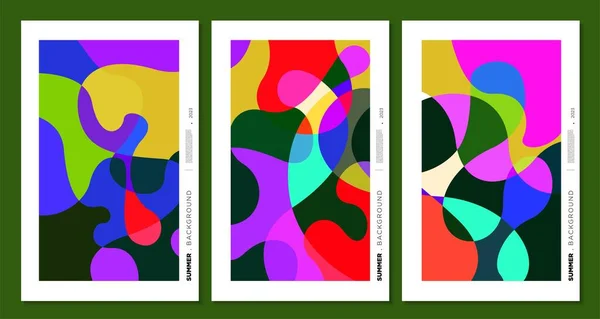 Vector Colorido Abstracto Líquido Fluido Garabatos Arte Fondo Para Diseño — Vector de stock