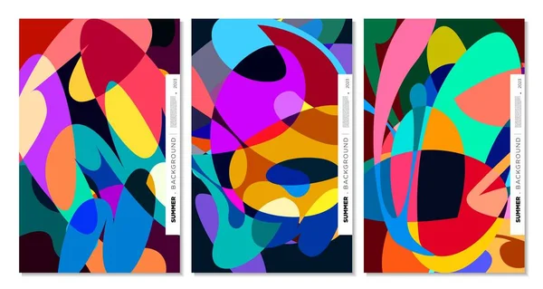 Vector Colorido Abstracto Líquido Fluido Garabatos Arte Fondo Para Diseño — Vector de stock