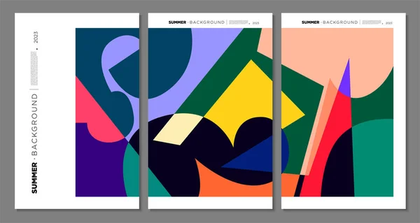 Vektor Farbenfroher Abstrakter Geometrischer Und Flüssiger Hintergrund Für Die Gestaltung — Stockvektor