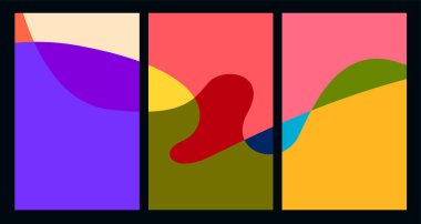 Yaz Tasarımı için Vektör Renkli Soyut Sıvı ve Sıvı Arkaplan