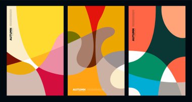 Sonbahar ve sonbahar sezonu tasarımı için Vektör Renkli Soyut Sıvı ve Sıvı Arkaplan