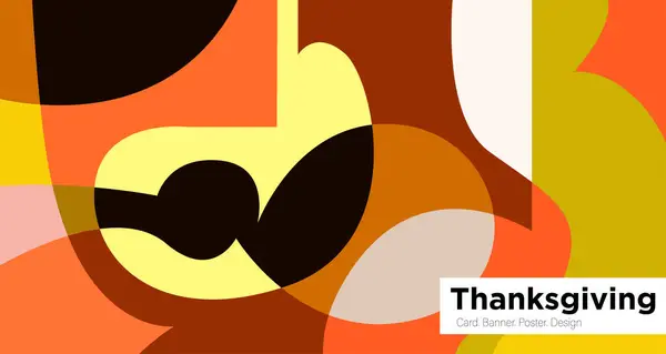 Подяки Осінь Вітальна Листівка Дизайн Банерного Фону Помаранчевих Кольорах Ілюстрація — стоковий вектор