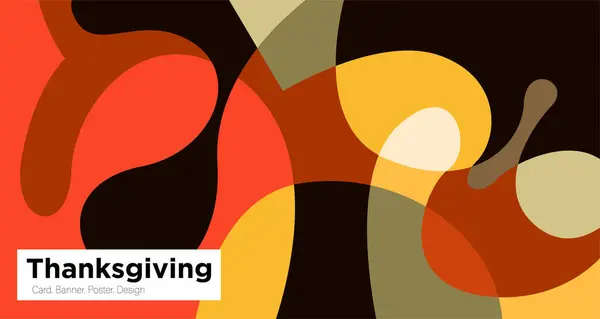 Thanksgiving Herfst Wenskaart Banner Achtergrond Ontwerp Template Oranje Kleuren Illustratie — Stockvector